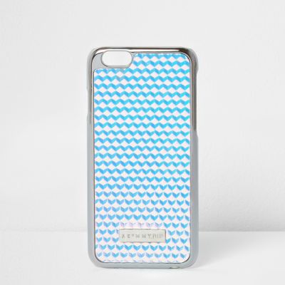 Silver and blue skinny dip iPhone 6 case